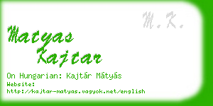 matyas kajtar business card